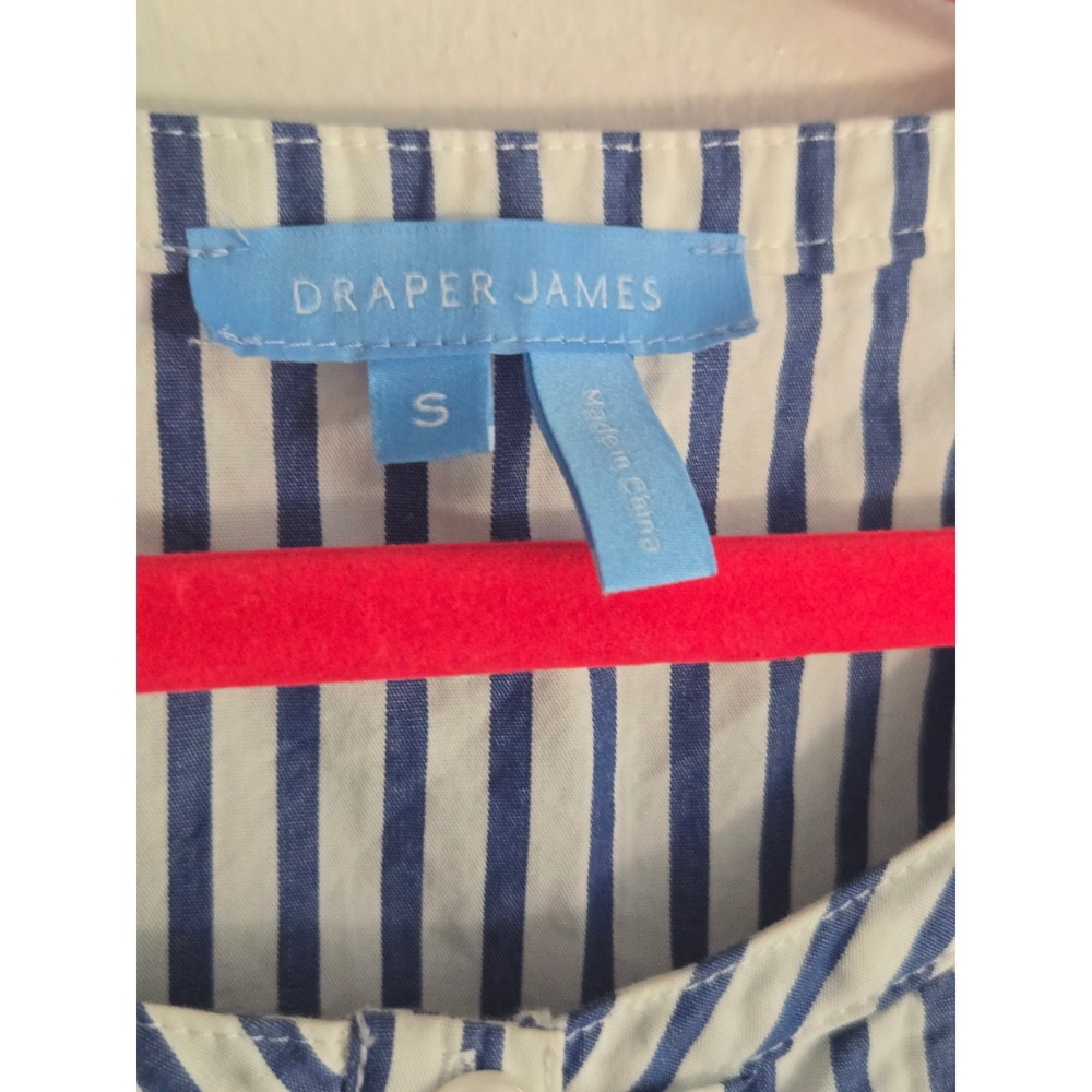 Draper James Womens Striped Ruffle Dress Blue White Size S - Picture 3 of 5